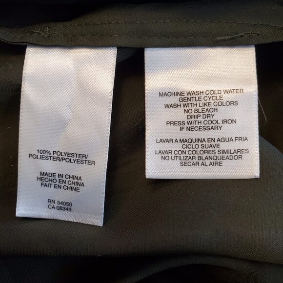 Anne Klein Women Olive Sleeveless Top Size XS Golden Flat Beads Stylish Feminine - Picture 10 of 10